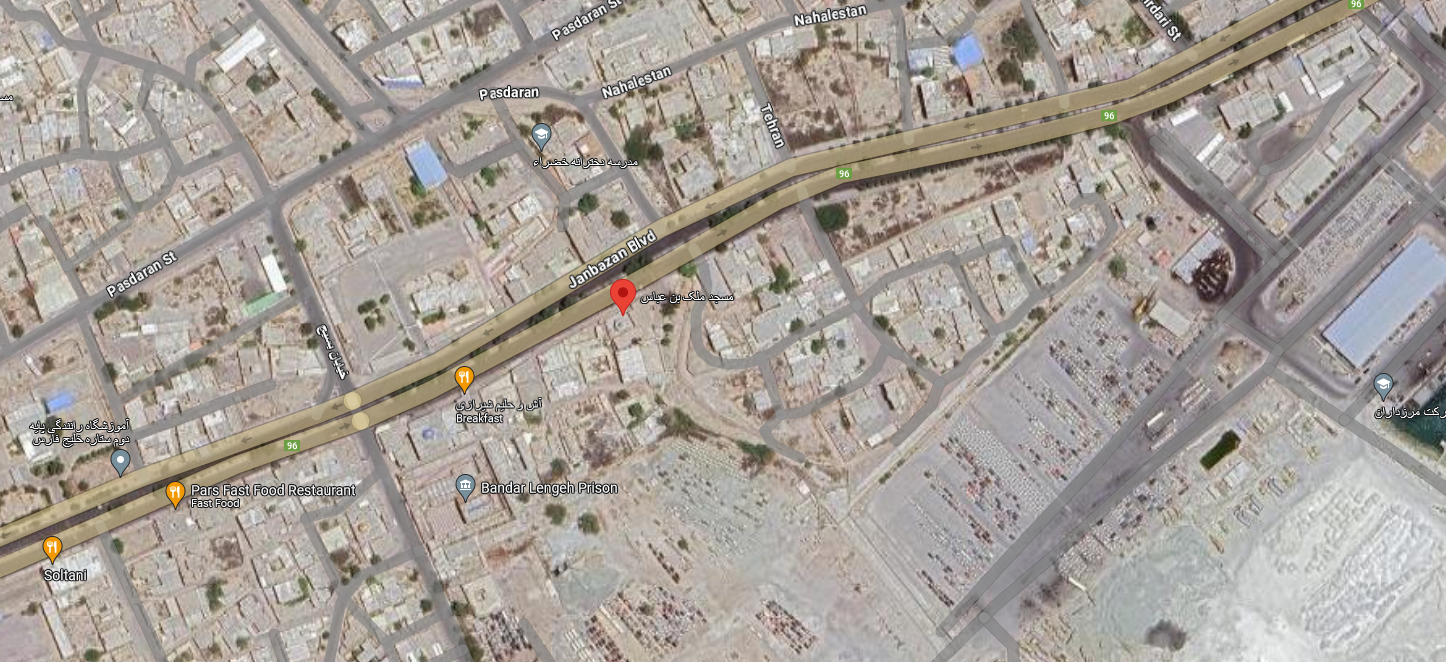 نقشه گوگل مپ مسجد ملک بن عباس 41587486374