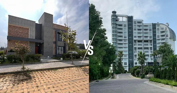 نمای ظاهری متفاوت دو ساختمان ویلا و آپارتمان در بندرعباس 404086946